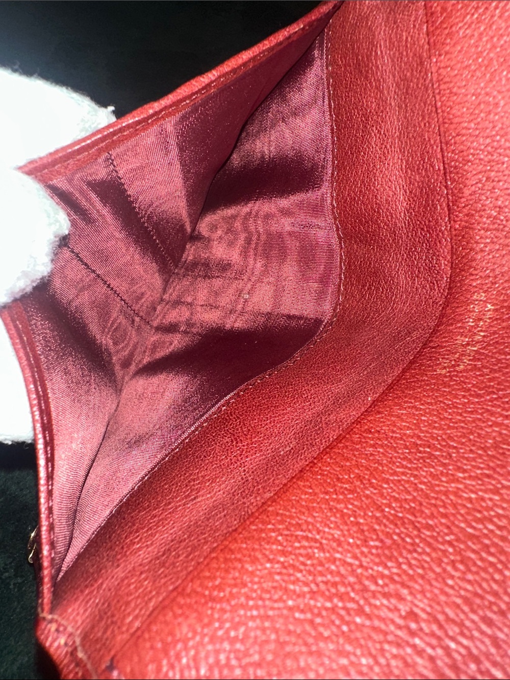 Celine Vintage Burgundy Leather Bifold Long Wallet - Picture 12 of 15